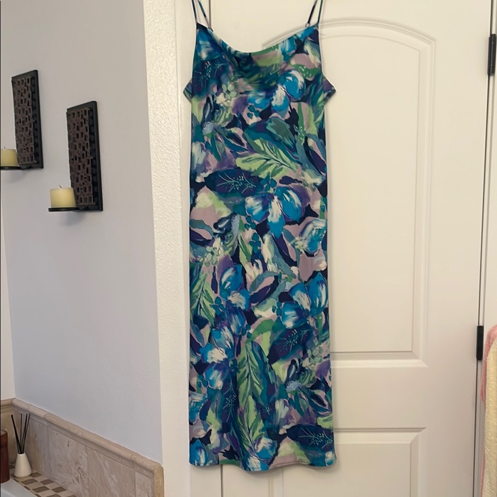 Midi Dress with Spaghetti Straps